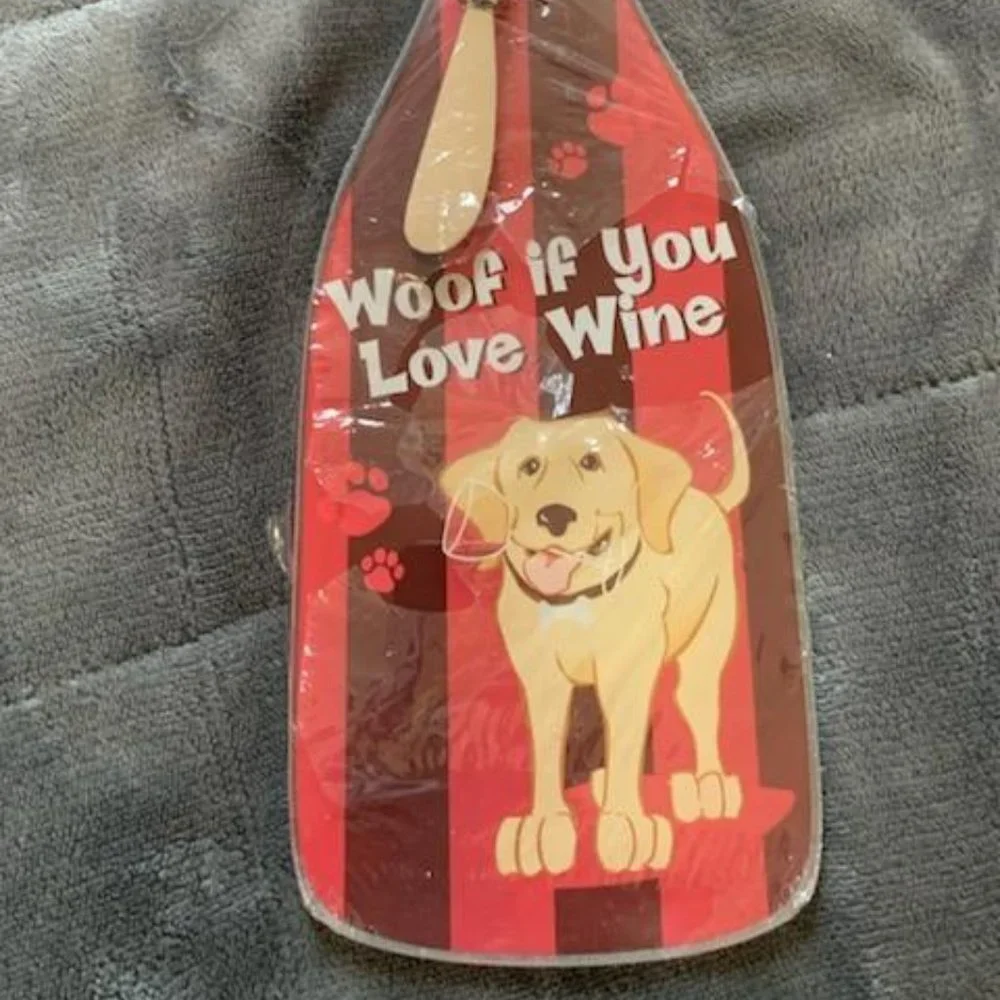 Woof if you love wine Cheese Server Set